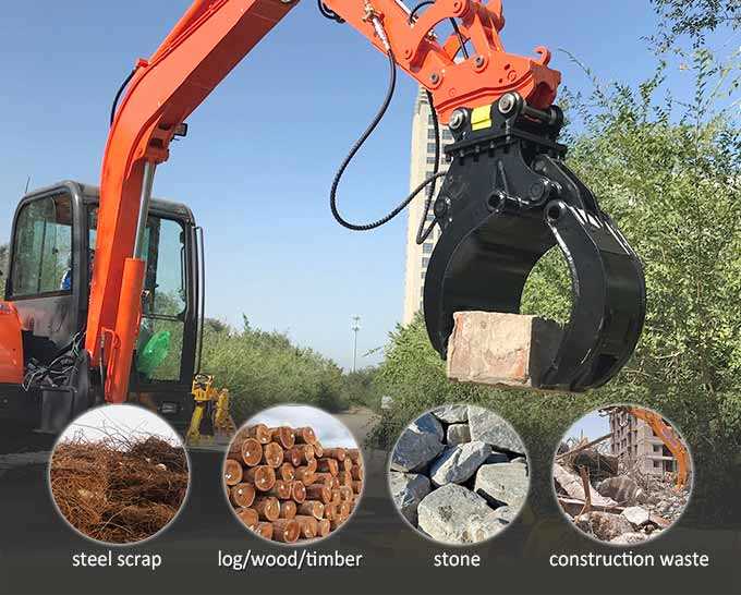 hydraulic grabs for excavators