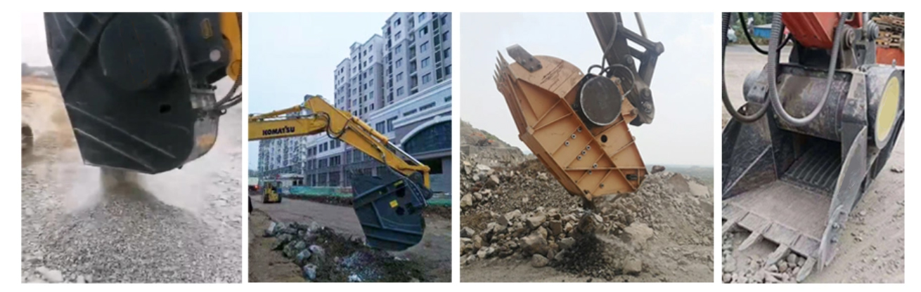 Application Realistic Photos of TianGe Crusher Bucket.